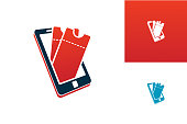 istock Ticket Mobile Logo Template Design Vector, Emblem, Design Concept, Creative Symbol, Icon 1328626384