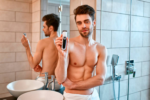 istock Couple sport and bathroom 1328647915