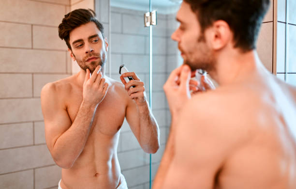 istock Couple sport and bathroom 1328647920