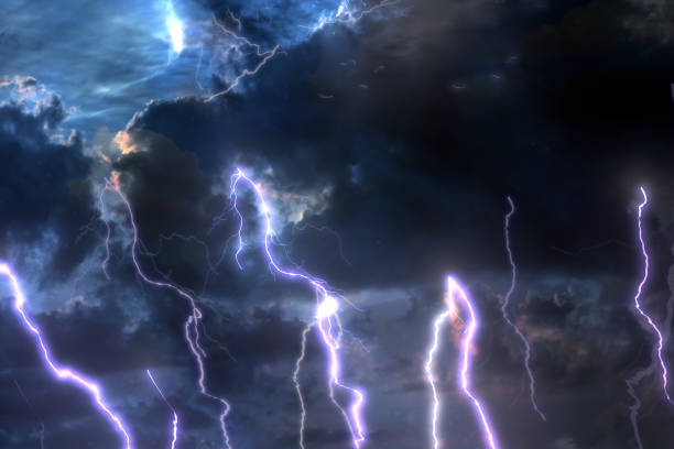 istock severe thunderstorm weather watch dramatic sky powerful strikes 3D illustration 1328648423