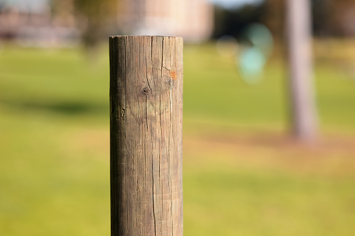 Part of a wooden post