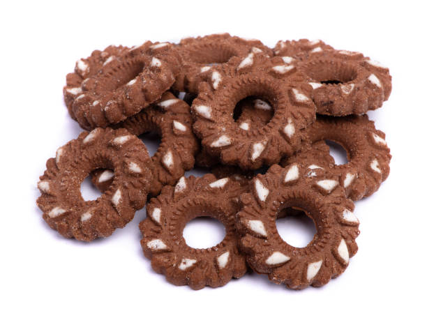 istock Group of round chocolate cookies 1328652375