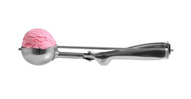 istock Ice cream scoop isolated on white background 1328656616