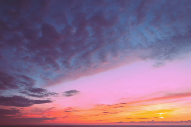 istock Colorful cloudy sky at sunset. Gradient color. Sky texture. Abstract nature background 1328664757