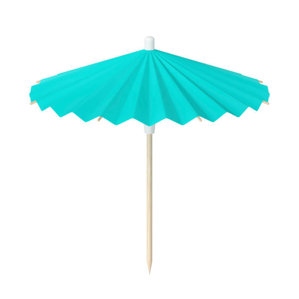 Umbrella for a cocktail isolated on white background