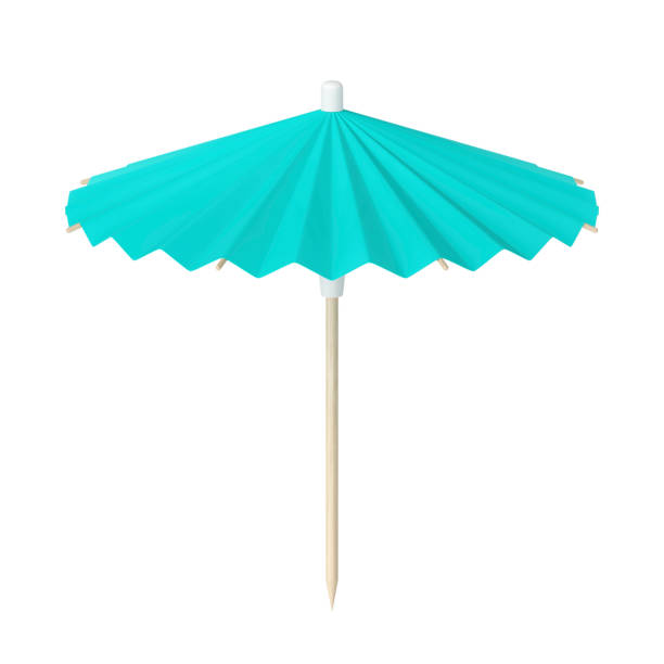 Umbrella for cocktails Umbrella for a cocktail isolated on white background drink umbrella stock pictures, royalty-free photos & images
