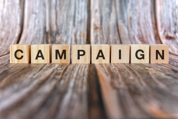 Campaign Spelling on wood block
