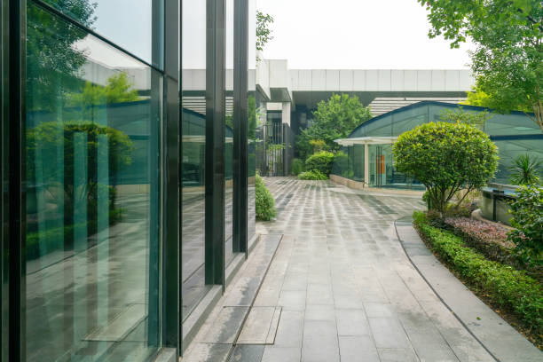 istock Empty ground and office buildings in financial center, Chongqing, China 1328683067