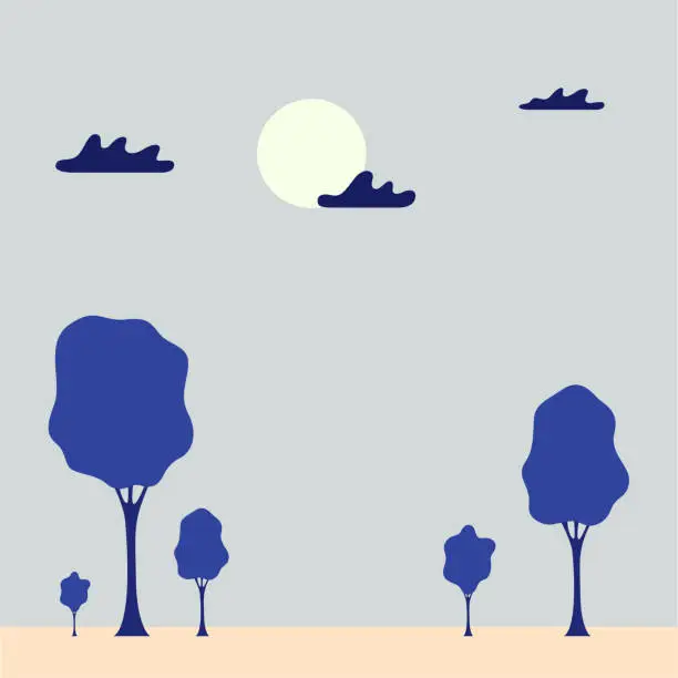 Vector illustration of Trees
