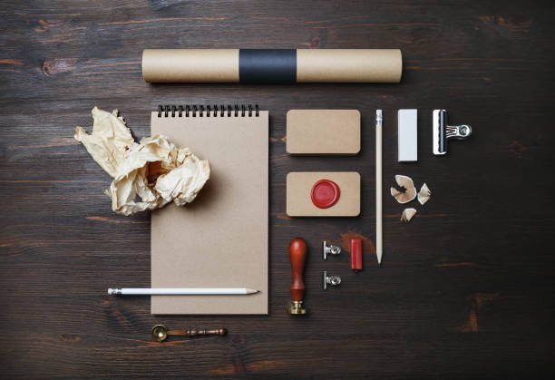 istock Vintage stationery set 1328689617
