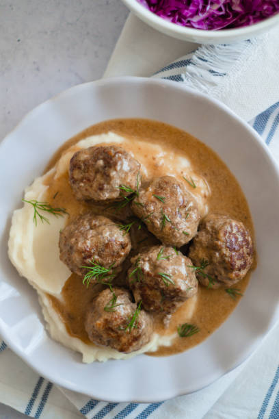 istock Homemade meat balls served on a plate 1328690357