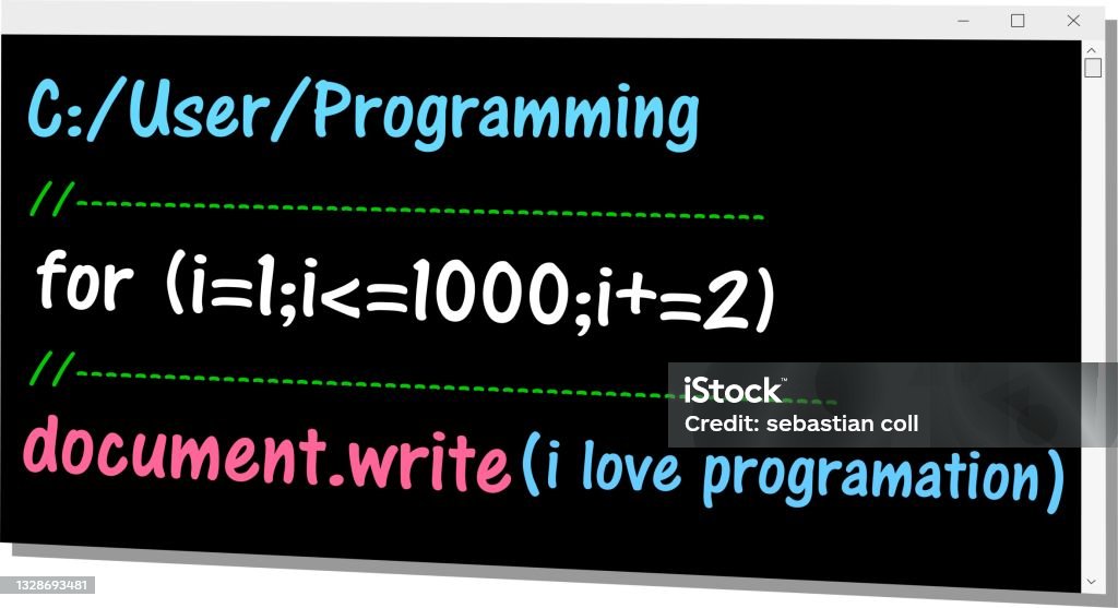 Vector Illustration Of A Classic Cmd Computer Terminal With A Message ...