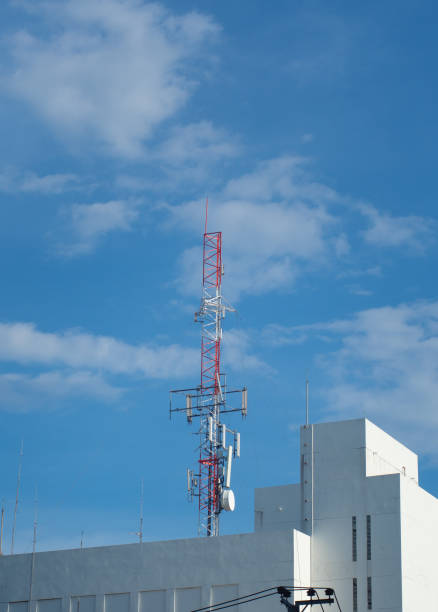 istock LTE, GSM, 2G, 3G, 4G, 5G tower of cellular communication. 1328696502