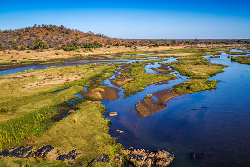Olifant river scenery in Kruger National park, South Africa
