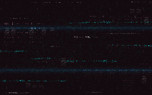 glitch vhs brak sygnału. abstrakcyjne zniekształcenia wideo. poziomy szum i linie. sygnał błędu z pikselami. efekt usterki koloru. statyczna tekstura telewizora. ilustracja wektorowa - vector background video stock illustrations