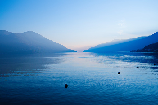 View of Lake Maggiore, Ticino, Switzerland