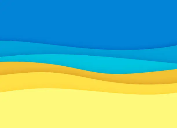 Vector illustration of Layered Waves Background Abstract
