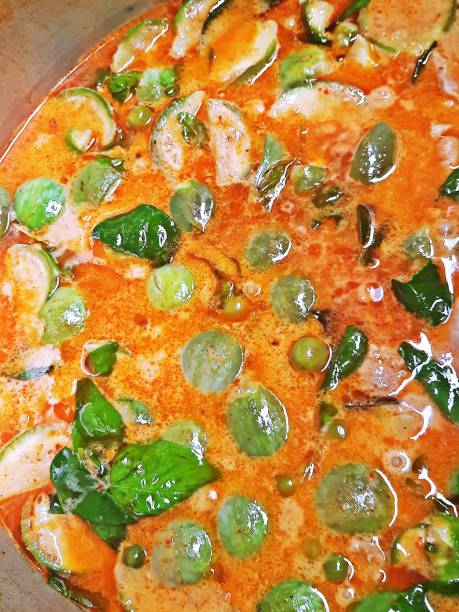 istock Closed up red curry soup - Thai food. 1328709918