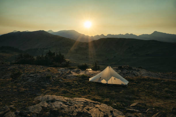 istock Campsite with the morning sun, Colorado 1328711596
