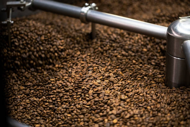 istock Specialty coffee beans cool down after being roasted. 1328711695