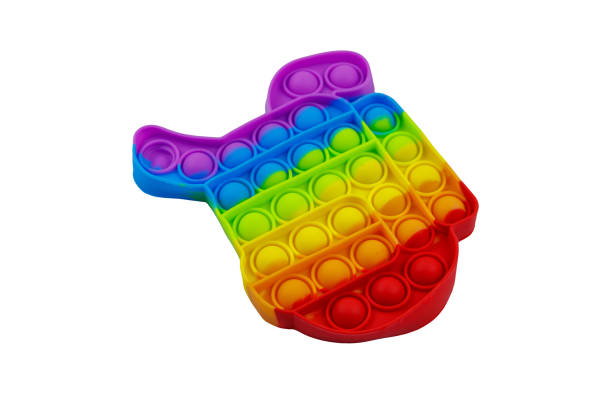 istock Colorful pop it antistress toy isolated on white background 1328724447