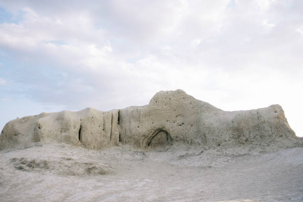 istock Swallow nests in rocky mountain. 1328727084