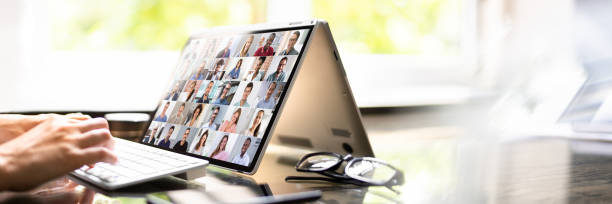 istock Online Video Conference And Digital Webinar 1328728211