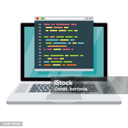 istock Coding Laptop Icon 1328728582