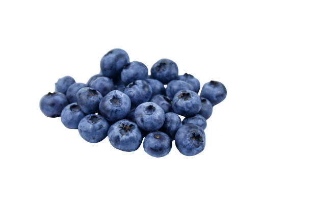 istock Heap of blueberry isolated on white background 1328733928