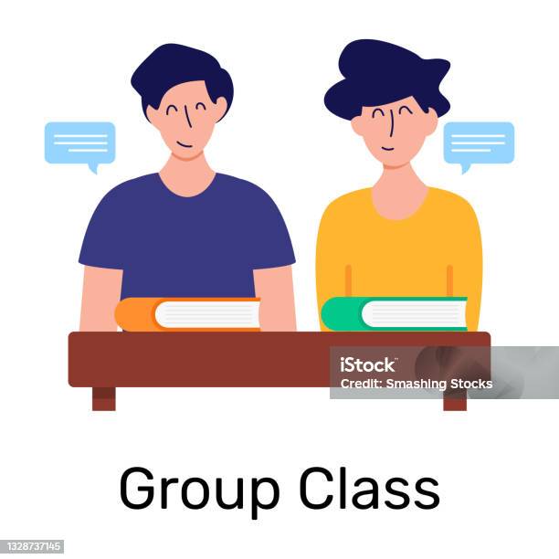 Group Class Sign Group Class Stock Illustration - Download Image Now - Boys, Characters ...