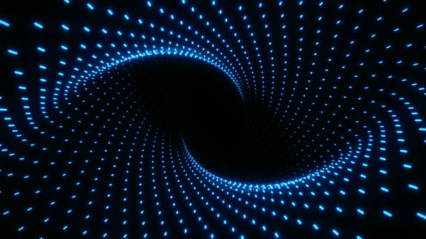 istock Abstract Plexus tunnel. Dots and lines connection 1328739246