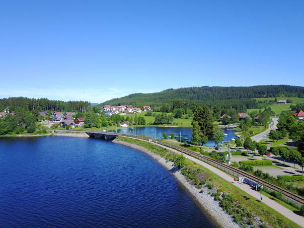 istock Arials view of Schluchsee in Schwarzwald - Germany 1328739348