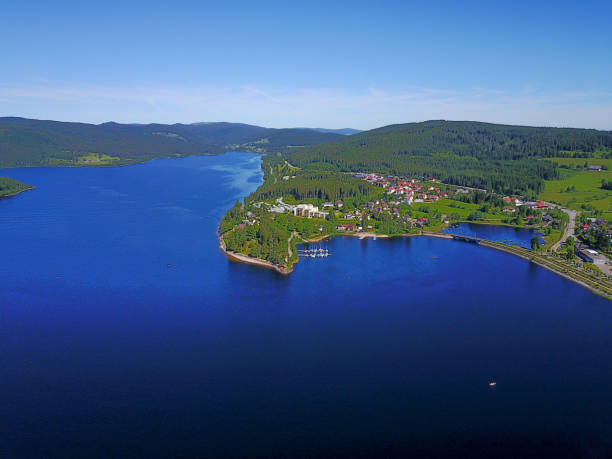 istock Arials view of Schluchsee in Schwarzwald - Germany 1328739378