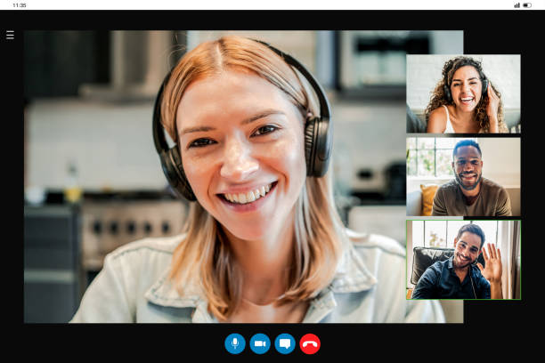 istock Business people meeting on a video call. 1328739716