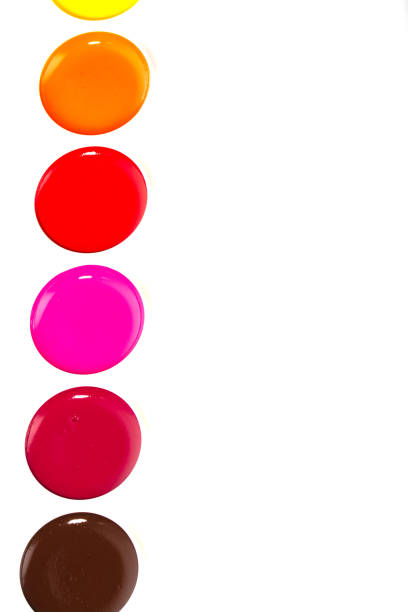 istock Watercolor paints, painted circle shape design elements. On the right is a place to draw 1328742029