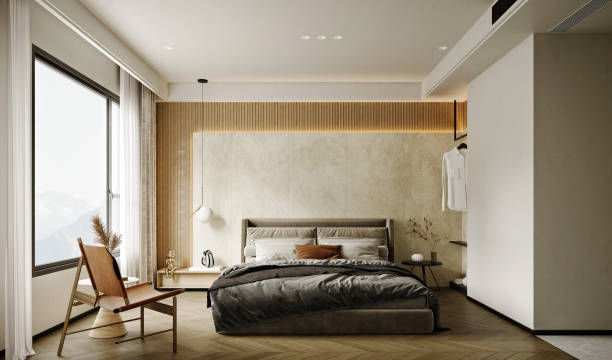 istock 3d render of luxury hotel room 1328743976