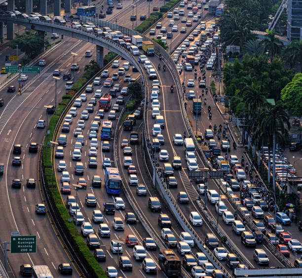 istock Traffic in downtown Jakarta 1328745791