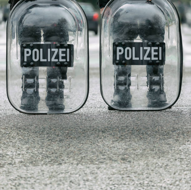 Berlin, Germany - April 27, 2024: Measures to protect against a terrorist attack with trucks next to the historic Kaiser Wilhelm Memorial Church.