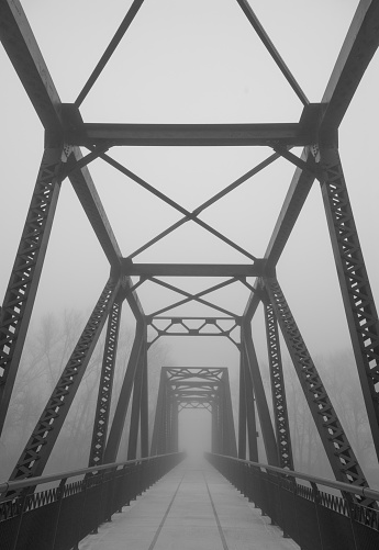 Iron Bridge in the fog-Miami County, Indiana