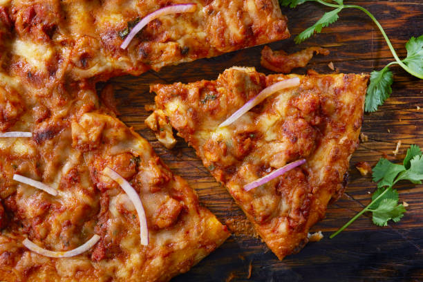 istock Butter Chicken Pizza on Naan Bread 1328751693