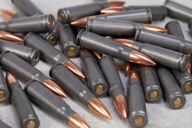istock kalashnikov ak gun 7,62 mm bullets 1328754456