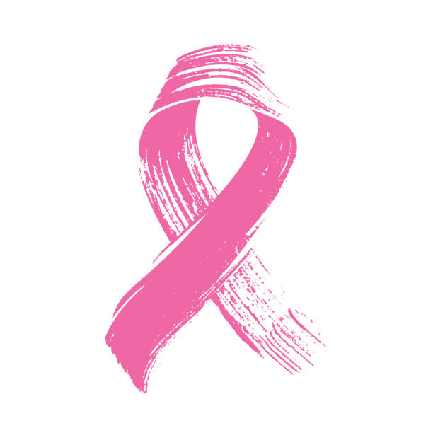 розовая лента мир рак молочной железы вектор осведомленности - осведомленность о раке молочной железы иллюстрации stock illustrations