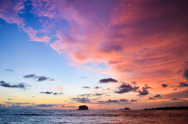 The difference of two color of the sky