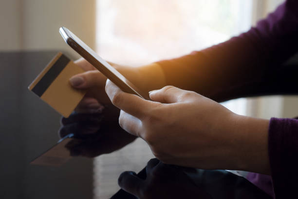 istock online shopping and payment by using mobile smart phone with credit card 1328779310