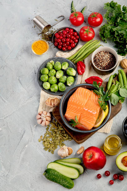 istock Selection of healthy food 1328780354