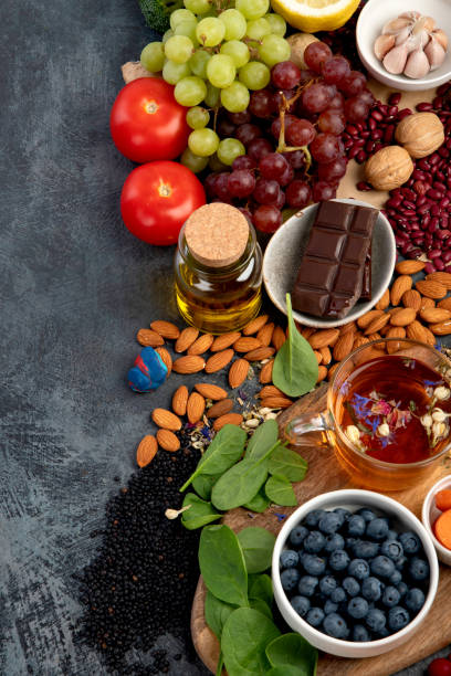 istock Selection of healthy food 1328780435