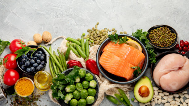istock Selection of healthy food 1328780445