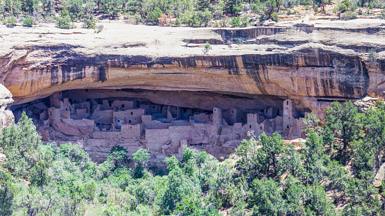 Very large dimension panorama of Cliff Palace at Mesa Verde Colorado