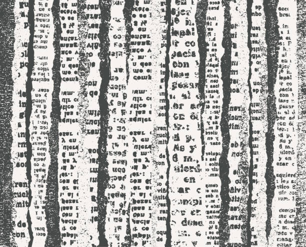 Grunge texture torn paper background - v4 Grunge abstract background made with torn papers stripes textures. Collage style background. Textured grunge background. Textured background. Newspapers collage abstract background. newspapers vector stock illustrations