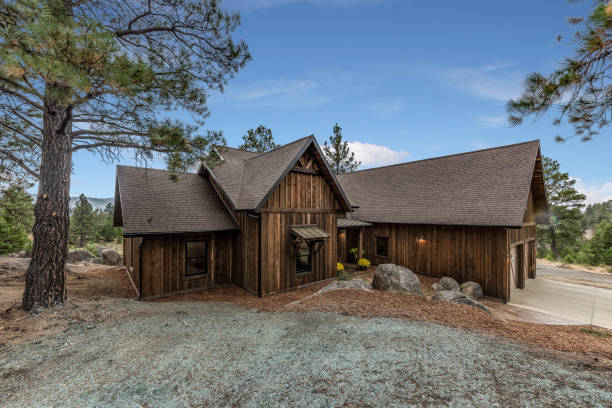 istock Montana home with all-wood exterior 1328792113